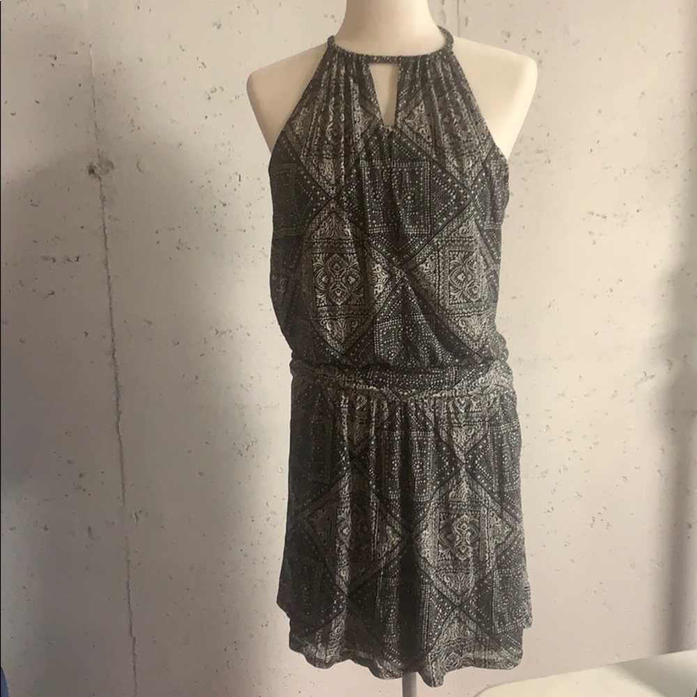 White and black dress